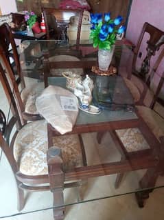 Dining Table with Glass Top