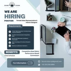 Female Sales Representative & Interior Designer