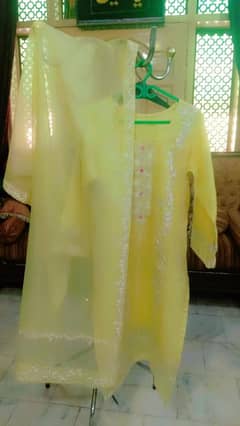 khhadi net karhai pach dress