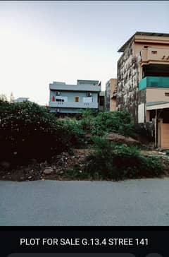 G 13 4 plot for sale Size 35 70 St number 141 Confirm plot Contact me SALEEM Khan