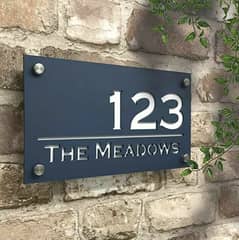 Acrylic House Name/Steel/ glass house plate manufacture Services