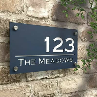 Acrylic House Name/Steel/ glass house plate manufacture Services