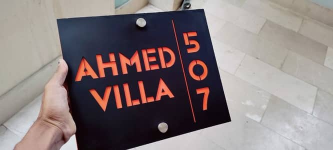 Acrylic House Name/Steel/ glass house plate manufacture Services