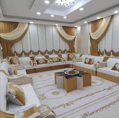 Majlis carpet & sofa set office tables chair  blind