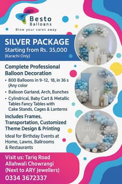 Balloon Decoration Karachi  Balloon Decor Package Karachi  Birthday Ba