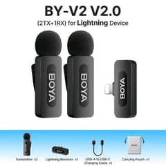 Boya V2/V20 Wireless Microphone | for type c or iPhone 3 years waranty