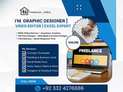 I'm Graphic designer , video editor , Social media Manager etc