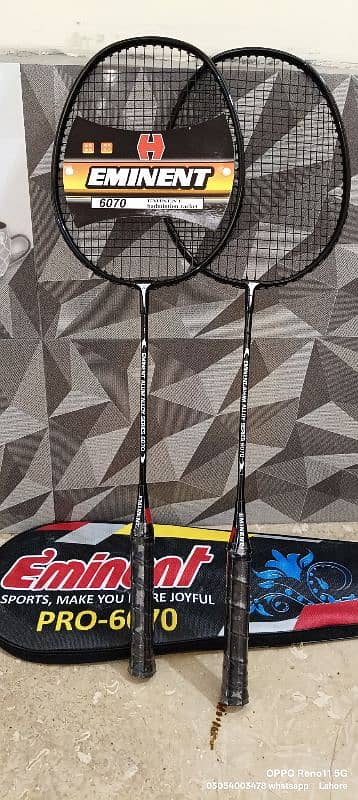 Brand New Badminton Rackets – Yonex, Eminent, VS, HI-Qua Collection on 1