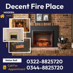 Electric fireplace | Marble fireplace | fire place | Pvc wall panel |