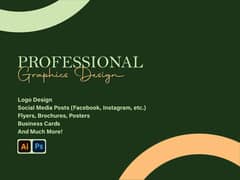 Professional Graphic Designing Services: Logos, Social Media Posts.