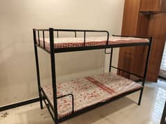 Metal Bunk Bed with Mattresses – Excellent Condition