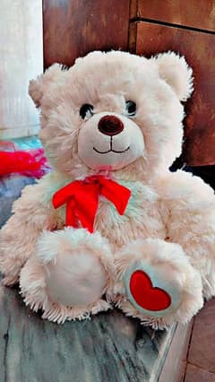 white coler tady bear