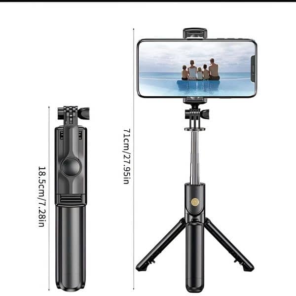 R1s Bluetooth Selfie Stick Tripod with Remote Control 4