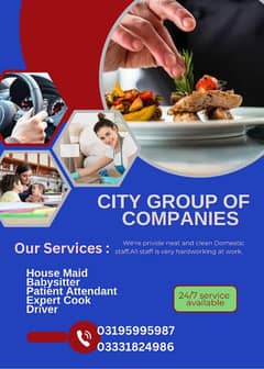 Provide 24/7 hours female cook,maid, babysitter