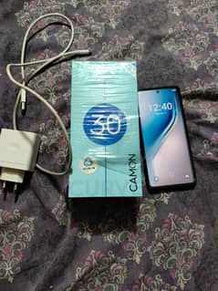 tecno camon30s 10 by 10 condtion 8gb ram 256 storge edge screen