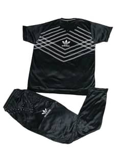 2pcs men's inter look printed tracksuit