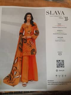 loan suit doria ka dupatta 3 piece  brand salva jj