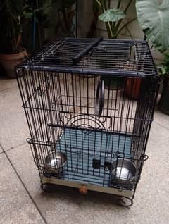 Strong Big Parrots Cage with Feeding Bowls