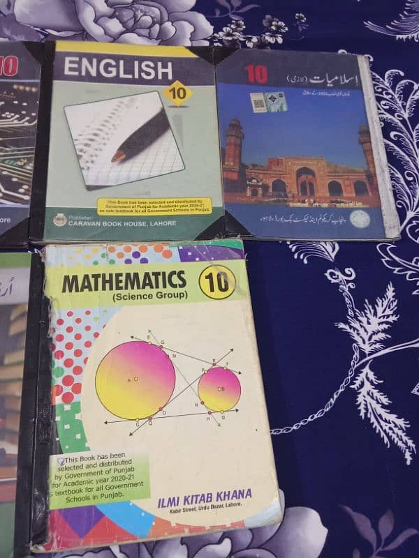 class 10th all ptb text book with brand new Engl,Phys and Urdu notes 2