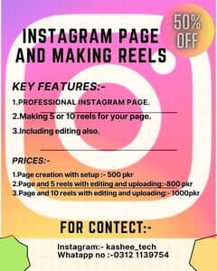 professional Instagram page for restaurant