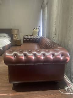 Leather chesterfield
