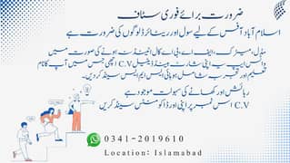Office Based Work - Jobs - Male & Female Jobs - Jobs in islamabad