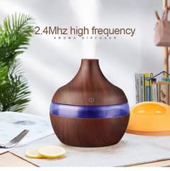 300ML USB Air Humidifier Electric Aroma Diffuser Mist Wood Grain Oil