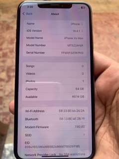 Xs Max 64 GB Single Sim PTA Approved
