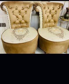high back chair with stual