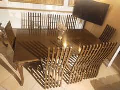 8 seater luxury dining//wooden dining set// kikar wooden dinning