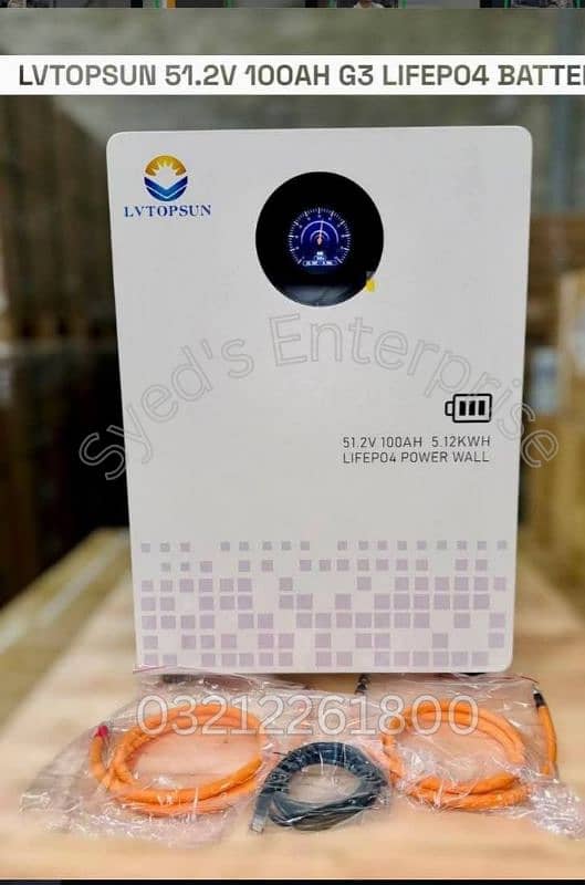 Lvtopsun 51.2v100ah G3 touchscreen lithium battery 0