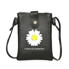 Girls PU Leather Printed Shoulder Bag