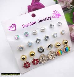 Trendy artificial stone Ear studs