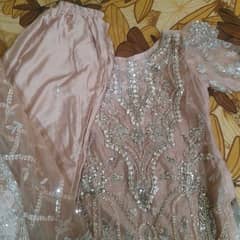 long heavy shirt with trouser and  heavy duppata