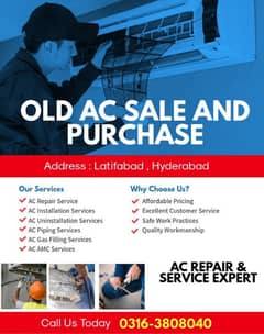all type ac available/used ac/split ac/window ac/ac repairing/inveter