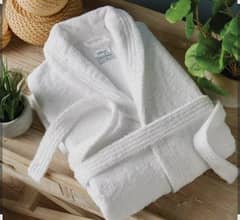 Bathrobe White in all sizes S,M,L,XL 100% Cotton