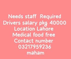 need staff required cashier, order takers, kitchen helpers waiters lhr