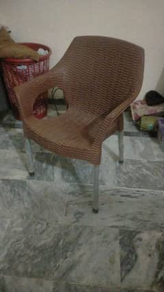 4 Plastic lawn Chairs heavy plastic