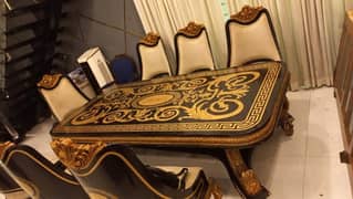 we are selling dinning table with 8 chairs
