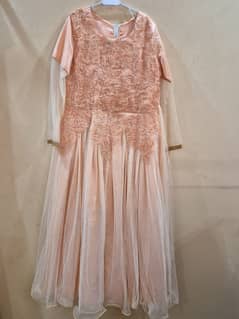 peach maxi frock