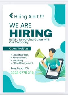 Staff Required For Online Marketing And Office Management