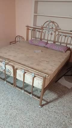 Bed along with mattress and two side table for Sale (Negotiable price)