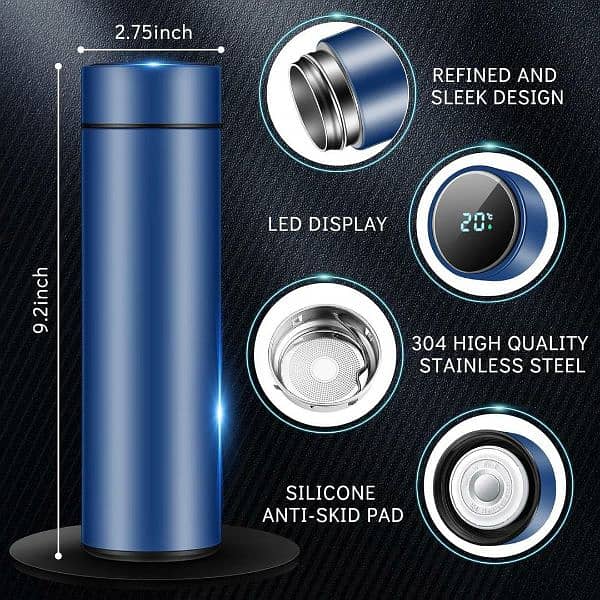 LED Temperature Display Vacuum Flask 8