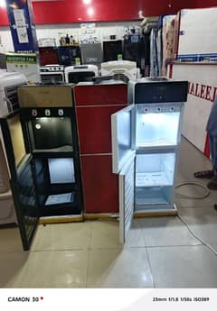Super Asia Water Dispenser with Double Glass Door - 3 Taps & Fridge!