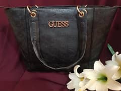 guess black handbag