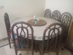 used dining tabel with six chairs