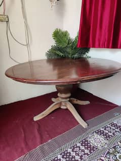 55 years plus Solid wood Table 8 Foot round with chairs
