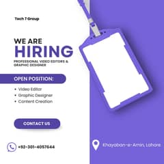 Creative Video Editor & Graphic Designer Needed