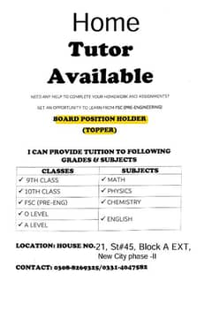 Get Tutoring from Board Position Holder