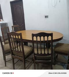 dining table with 6 chairs.  for sale  hope you like.  +923145662400